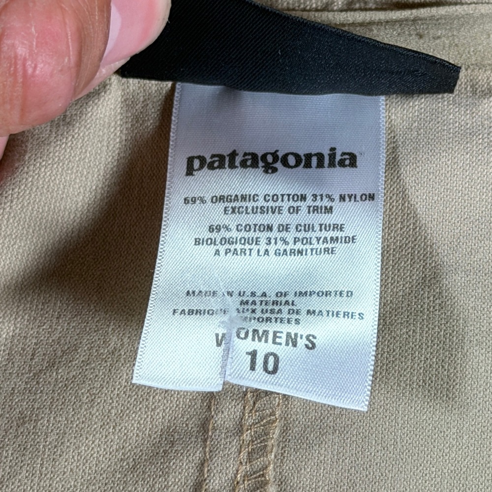 Vintage Patagonia Women's Beige Hooded Full Zip Jacket‎ Coat Size 10 USA Made - Picture 6 of 12